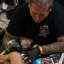 Tattoo artist Chad at Venom Ink